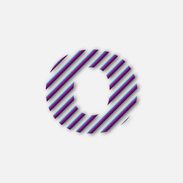 Letter O Colorful Line Design