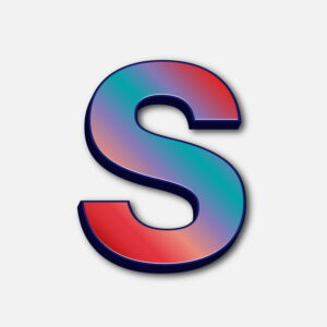 Letter S Glossy Colorful Design