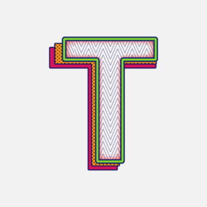 Letter T Pattern Design