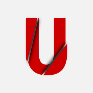 Letter U Cut Design