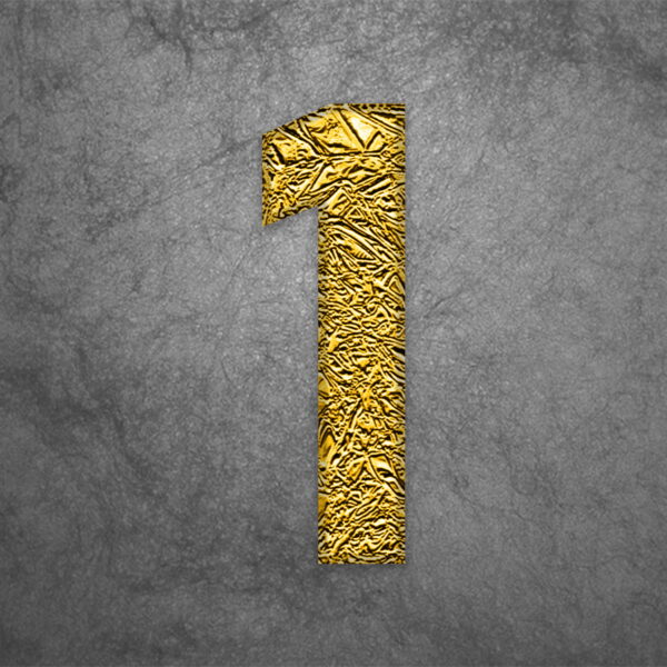 Number One Gold Foil Design