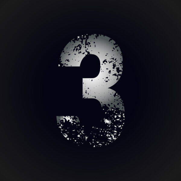Number Three Grunge Design