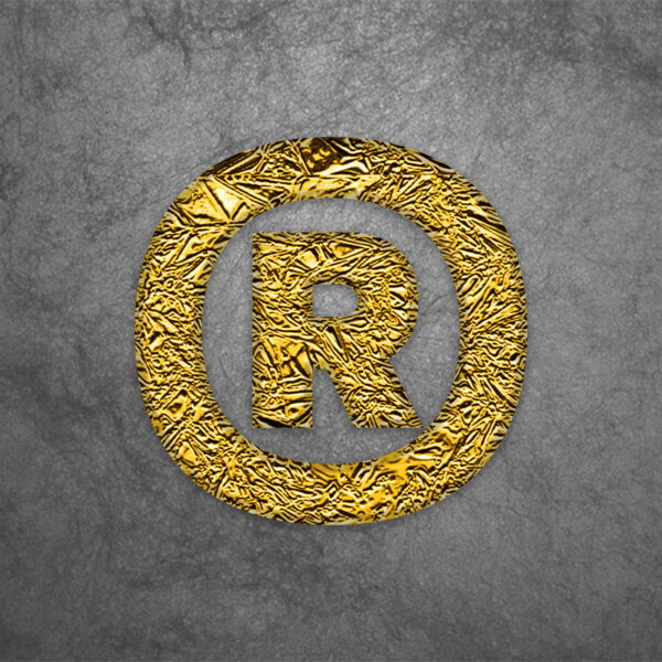 Registered Trademark Symbol Gold Foil Design