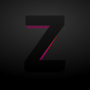 3D Letter Z Black Color Design