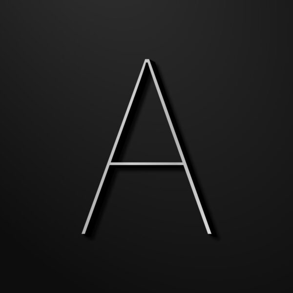 Letter A Silver Line Design