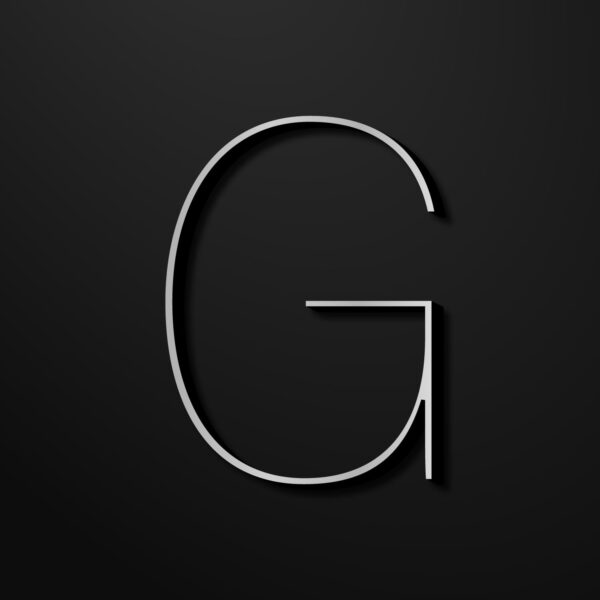 Letter G Silver Line Design