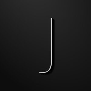Letter J Silver Line Design