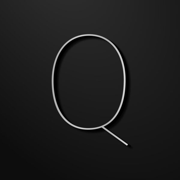 Letter Q Silver Line Design
