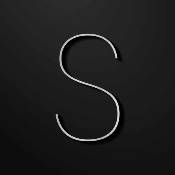 Letter S Silver Line Design