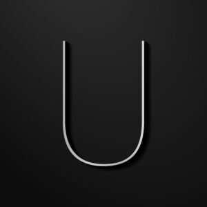 Letter U Silver Line Design