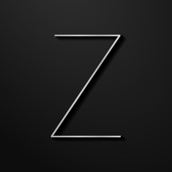Letter Z Silver Line Design
