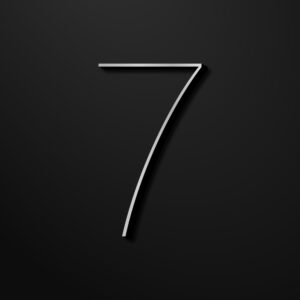 Number Seven Silver Line Design