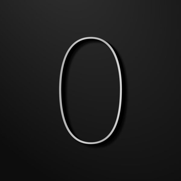 Number Zero Silver Line Design
