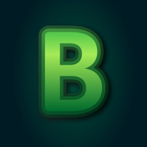 Letter B Green Layer Design