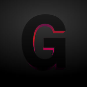3D Letter G Black Color Design