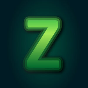 Letter Z Green Layer Design