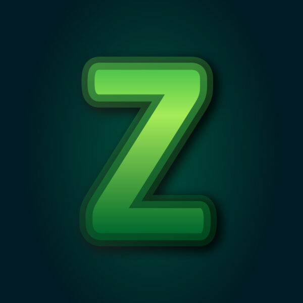 Letter Z Green Layer Design