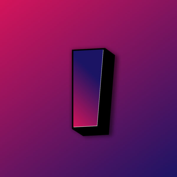 Bold Letter I Colorful Design