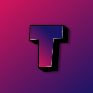 Bold Letter T Colorful Design