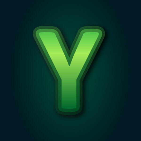 Letter Y Green Layer Design