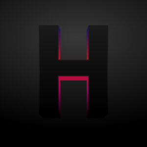 3D Letter H Black Color Design