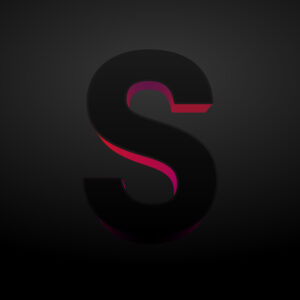 3D Letter S Black Color Design