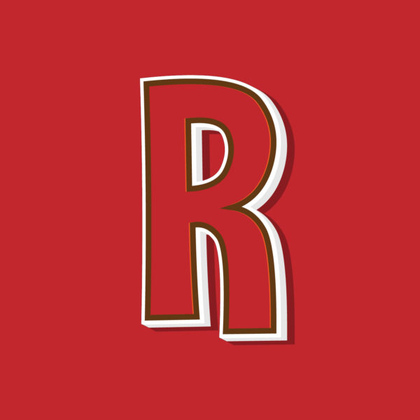 Letter R Vintage Style