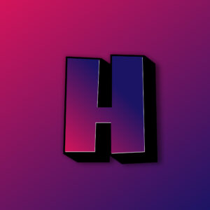 Bold Letter H Colorful Design