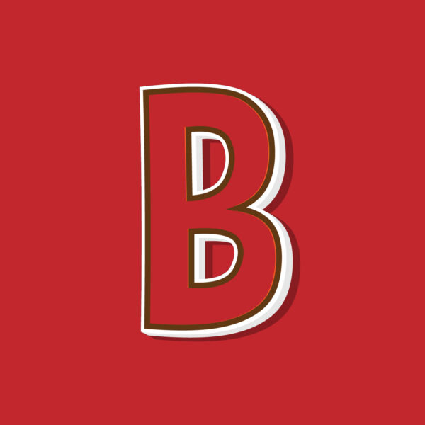 Letter B Vintage Style