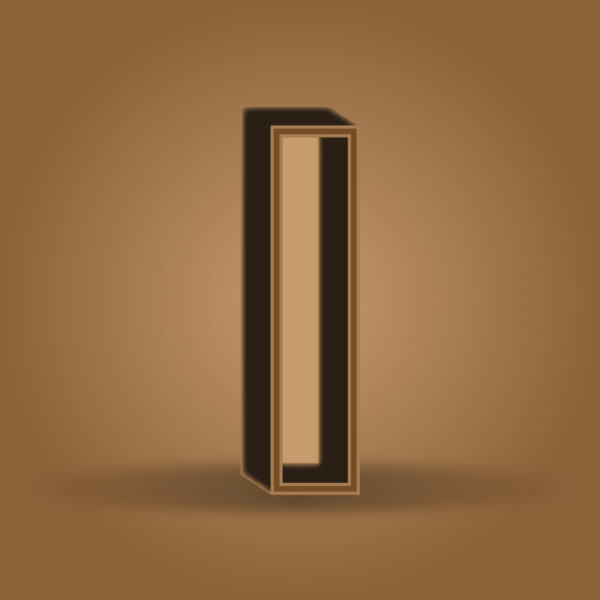 Letter I Chocolate Color Design