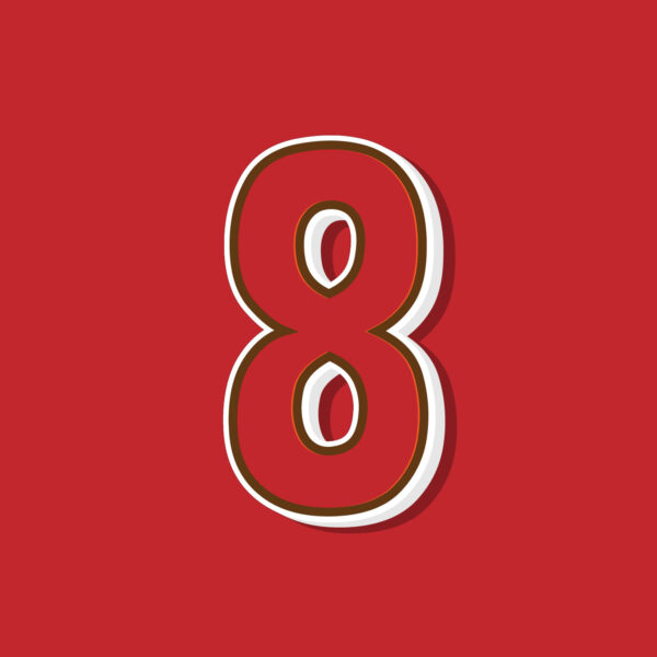Number Eight Vintage Style