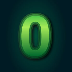 Number Zero Green Layer Design
