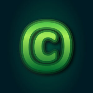 Copyright Symbol Green Layer Design