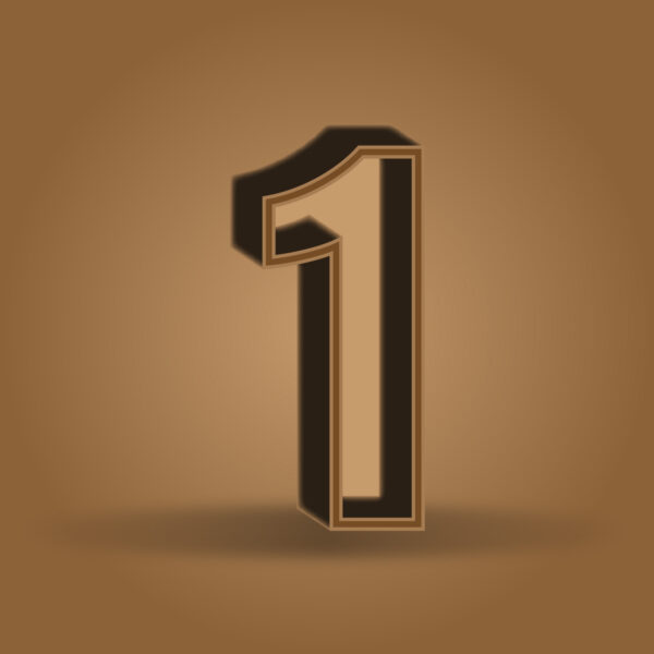 Number One Chocolate Color Design