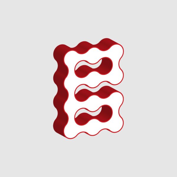 3D Letter B Curved Design