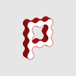 3D Letter P Curved Design