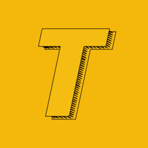 Letter T Brush Design