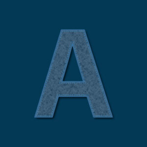 Letter A Denim Texture Design