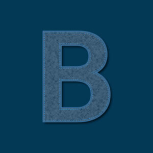 Letter B Denim Texture Design
