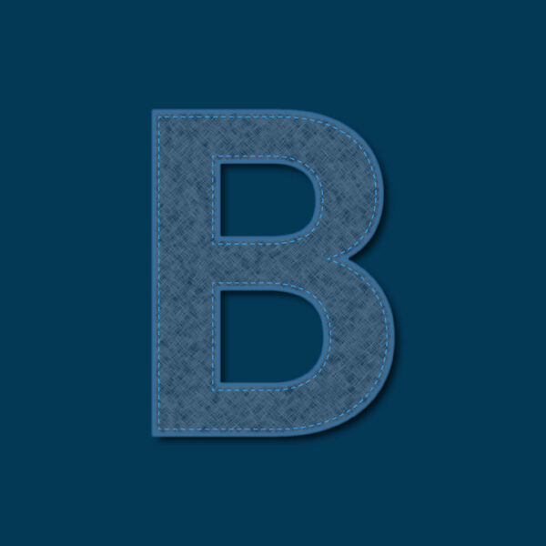 Letter B Denim Texture Design