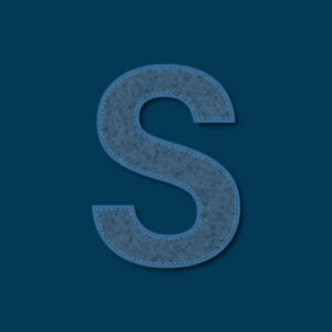 Letter S Denim Texture Design