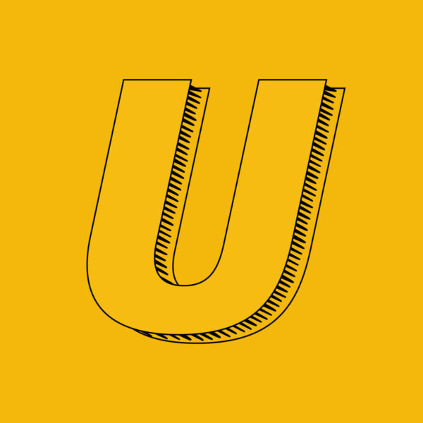 Letter U Brush Design