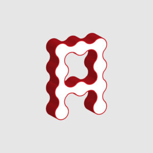 3D Letter A Curved Design