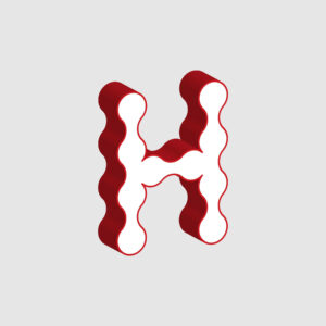 3D Letter H Curved Design