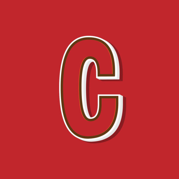 Letter C Vintage Style