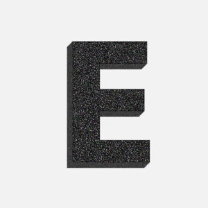 Letter E Stone Design