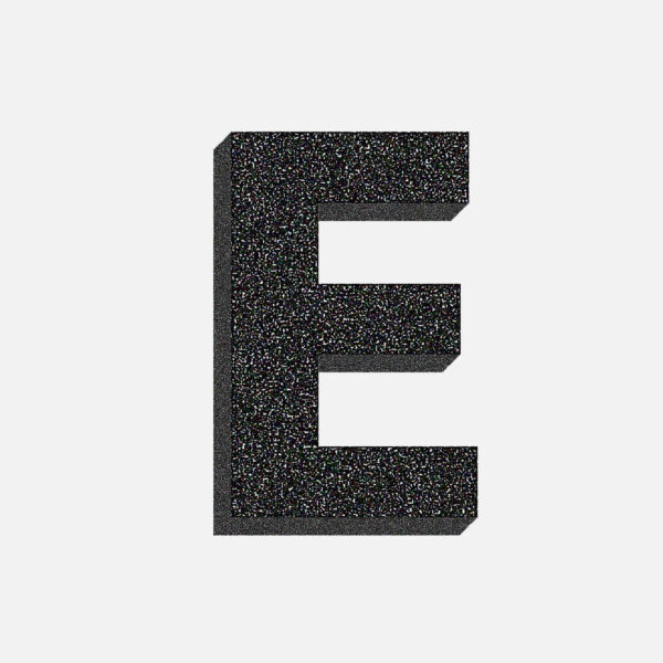 Letter E Stone Design