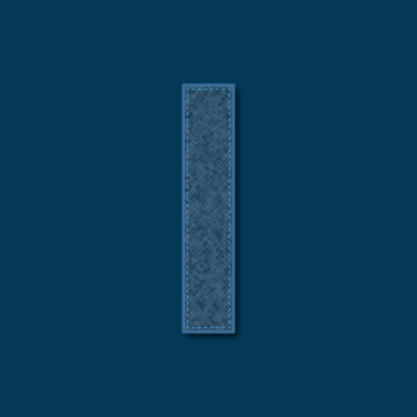 Letter I Denim Texture Design