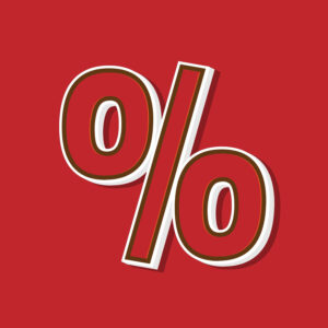 Percentage Symbol Vintage Style