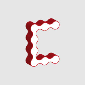 3D Letter C Curved Design
